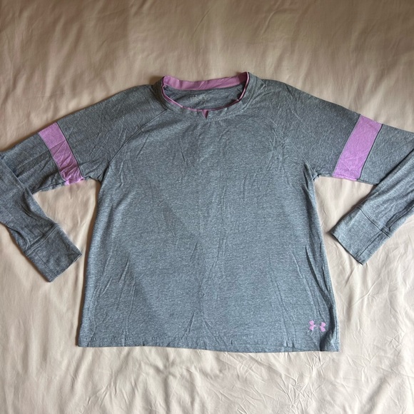 Under Armour Gray Long Sleeve Top – Size Small - Picture 1 of 5